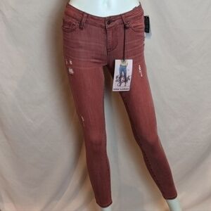 Celebrity Pink Super Slimmer Light Red Skinny Jeans size 0/24